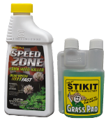 Speedzone with Stikit non-ionic spreader sticker